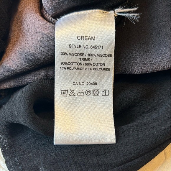 Cream Sleeveless Purple & Black Ombré Top Sz 38 EUC - Picture 7 of 11